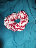 Scrunchie red and white